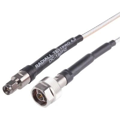 Radiall Test Pro Series Coaxial Cable Male SMA to Male N Type Green Jacket 1.2m 50 Ω R288940005
