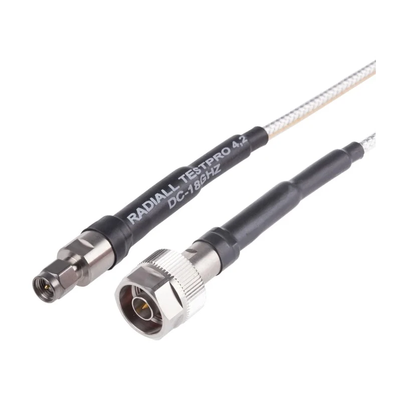 Radiall Test Pro Series Coaxial Cable Male SMA to Male N Type Green Jacket 1.2m 50 Ω R288940005