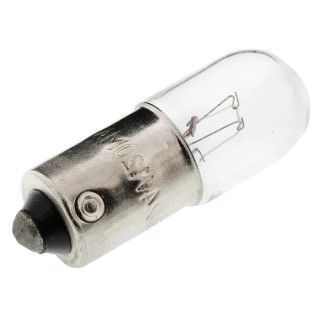 RS PRO BA9S Indicator Light Clear 24V 120mA T3 1/4 Lamp, 3000h Lifespan BA9S