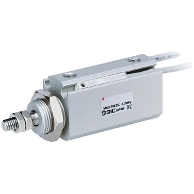 SMC 35 mm Pneumatic Piston Rod Cylinder Double Acting Panel Mount Rubber Cushion Aluminium Body CDJP2B10-35D