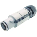 ITT Cannon Veam Snaplock IP65 Blue Cable Mount 1P Straight Industrial Power Connector 250A 1kV SNLM-P-C25-25S-BL