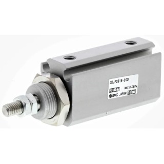 SMC 20 mm Pneumatic Piston Rod Cylinder with Aluminium Body, Double Acting, Panel Mount, Rubber Cushion CDJP2B16-20D