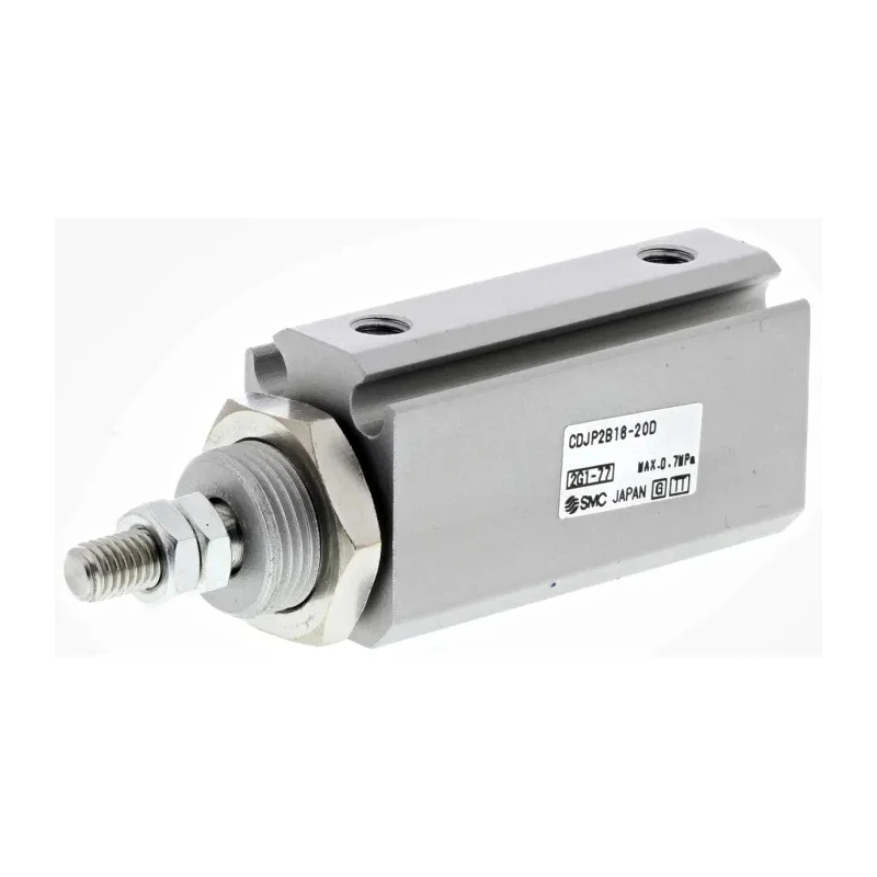 SMC 20 mm Pneumatic Piston Rod Cylinder with Aluminium Body, Double Acting, Panel Mount, Rubber Cushion CDJP2B16-20D