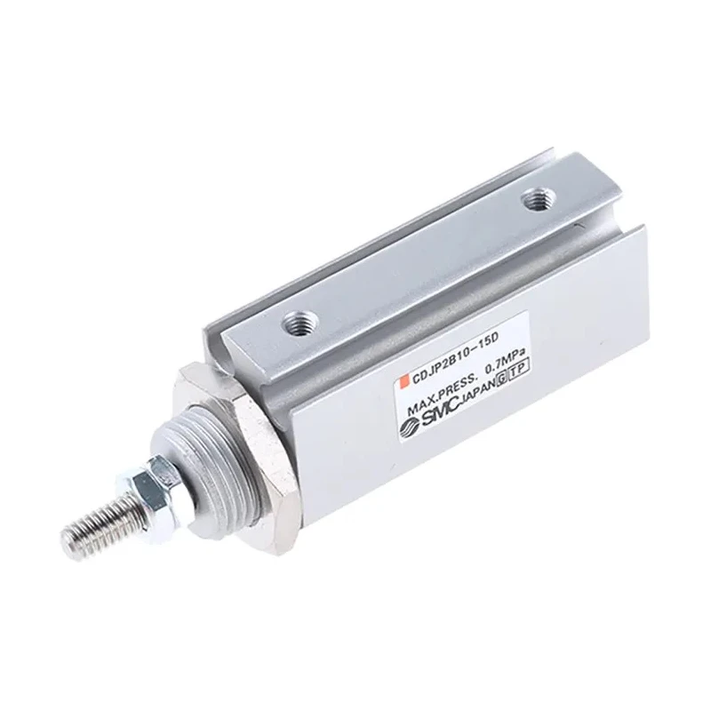 SMC 15 mm Pneumatic Piston Rod Cylinder, CJP2 Series, Double Acting, Panel Mount, Rubber Cushion, Aluminium CDJP2B10-15D