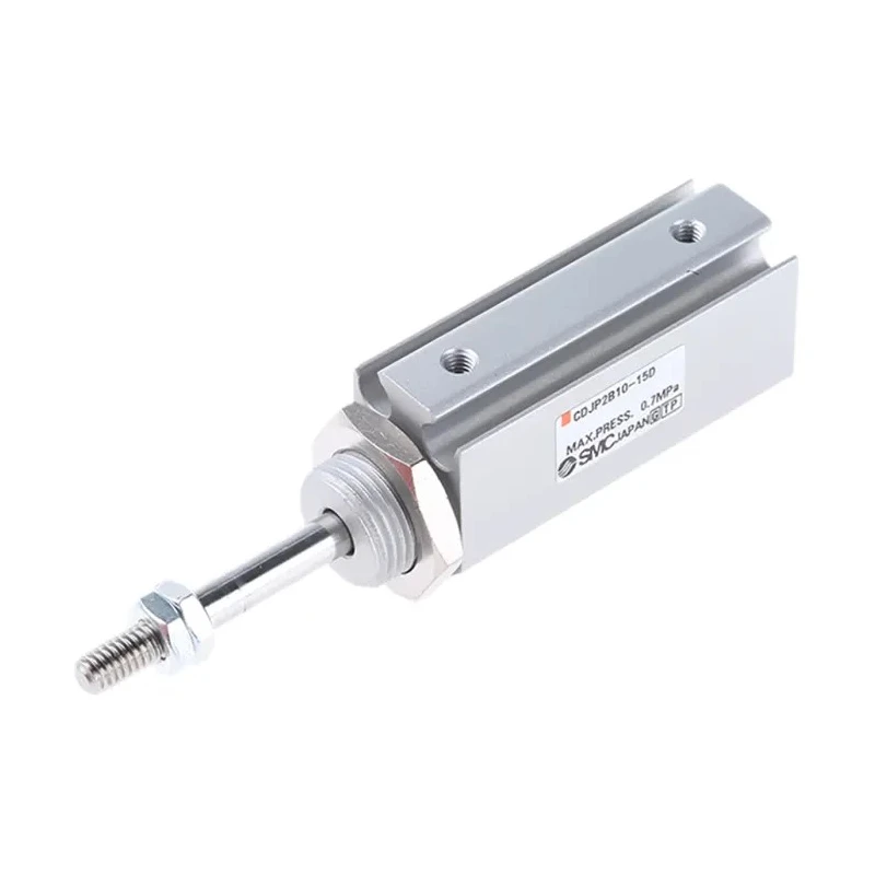 SMC 15 mm Pneumatic Piston Rod Cylinder, CJP2 Series, Double Acting, Panel Mount, Rubber Cushion, Aluminium CDJP2B10-15D