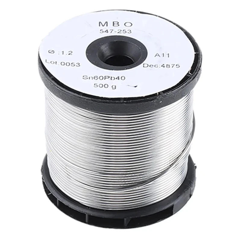 MBO Lead Solder Wire 1.2 mm Diameter Rosin Flux 183 °C Melting Point 500g SN60 PB 12/10 - 3 CANAUX A11 - 500G