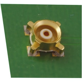 Radiall MMBX Series Coaxial Connector Surface Mount Female, 50 Ω Impedance, Straight Body Solder Termination R223 424 000W