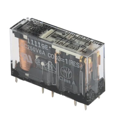 Omron PCB Force Guided Relay, 24V DC Coil Voltage, 4-Pole DPDT, Silver Alloy Contacts G7SA-2A2B 24VDC