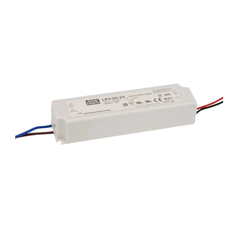 MEAN WELL  IP67 1 Output LED Driver, 36V, 60 W, 1.67A, Constant Voltage AC-DC Enclosed Panel Mount