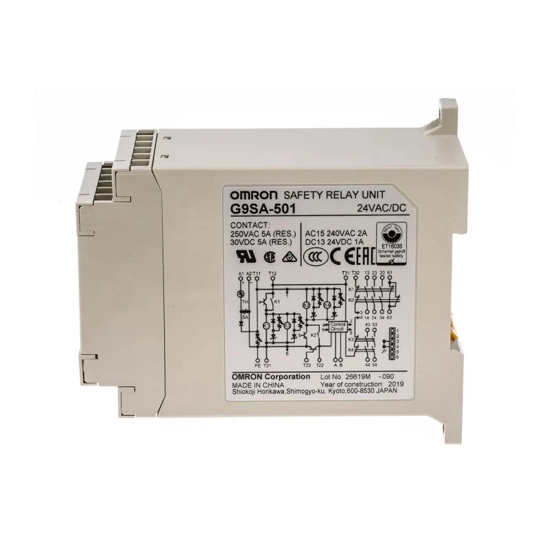 Omron 24V ac/dc Safety Relay with 5 Safety Contacts and 1 Auxiliary Contact G9SA
