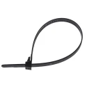 HellermannTyton Releasable Black Polyamide 66 Cable Tie 250 mm x 7.6 mm, 200 N Tensile Strength 131-22510 REL250-PA66-BK