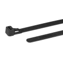 HellermannTyton Releasable Black Polyamide 66 Cable Tie 250 mm x 7.6 mm, 200 N Tensile Strength 131-22510 REL250-PA66-BK