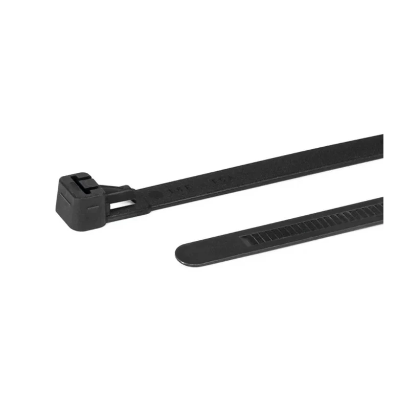HellermannTyton Releasable Black Polyamide 66 Cable Tie 250 mm x 7.6 mm, 200 N Tensile Strength 131-22510 REL250-PA66-BK