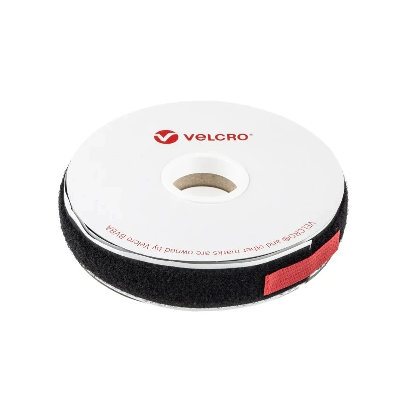 Velcro Black Loop Tape 20mm Width 5m Length Maximum Operating Temperature 90°C EB01020330114937