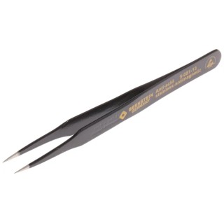 Bernstein 115mm Stainless Steel Pointed ESD Safe Tweezer 5-051-13