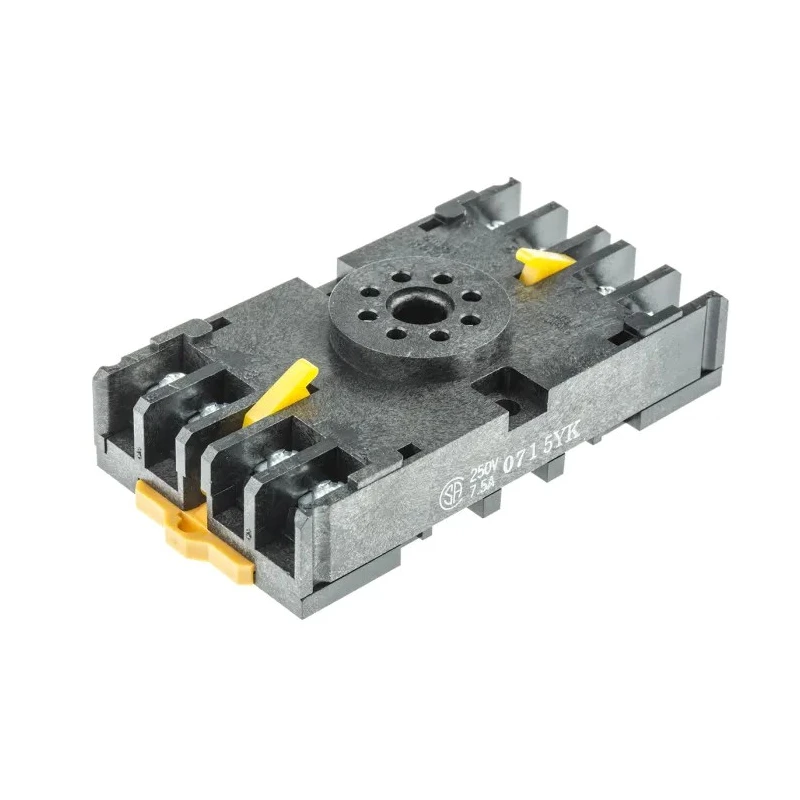 Omron 230V AC 5A 8 Way DIN Rail Relay Socket with Screw Terminals for G4Q Series 8PFA1