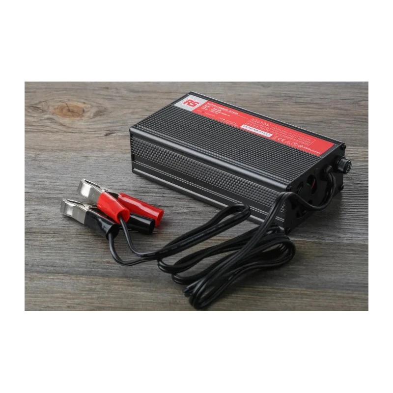 RS PRO 12V Lead Acid Battery Charger 10A 3-Stage EU Plug 549-328
