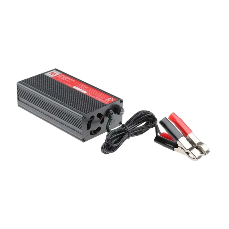 RS PRO 12V Lead Acid Battery Charger 5A Output With EU Plug 3-Stage Control 549-334