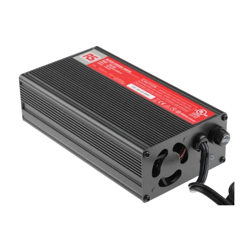 RS PRO 12V Lead Acid Battery Charger 5A Output With EU Plug 3-Stage Control 549-334