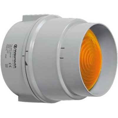Werma BWM 890 Series Amber Beacon 250V AC/DC Steady Surface Mount Incandescent Bulb IP65 