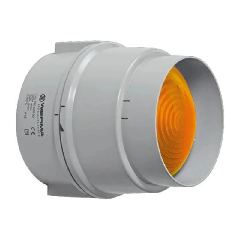 Werma BWM 890 Series Amber Beacon 250V AC/DC Steady Surface Mount Incandescent Bulb IP65 