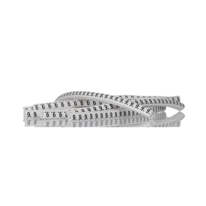 HellermannTyton Helagrip Slide-On Cable Marker Black Pre-Printed Legend 9 for 2-5 mm Cable Diameter 901-10365