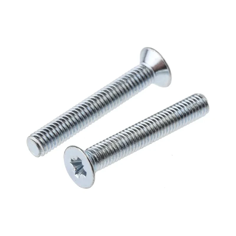 RS PRO Pozidriv Countersunk Steel Machine Screw M3 Thread 20 mm Length Bright Zinc Plated 553-419