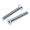RS PRO Pozidriv Countersunk Steel Machine Screw M3 Thread 20 mm Length Bright Zinc Plated 553-419