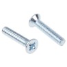 RS PRO Pozidriv Countersunk Steel Machine Screw M4 Thread 20 mm Length Passivated Zinc Plated 553-447