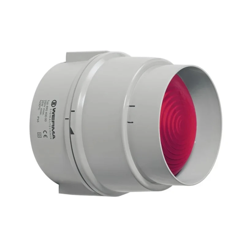 Werma BWM 890 Series Red Beacon 240V AC/DC Steady Surface Mount, Incandescent Bulb, IP65 IP65