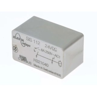 Elesta PCB Mount Force Guided Relay 2-Pole DPST 24V DC Coil Voltage SIS 112 24VDC