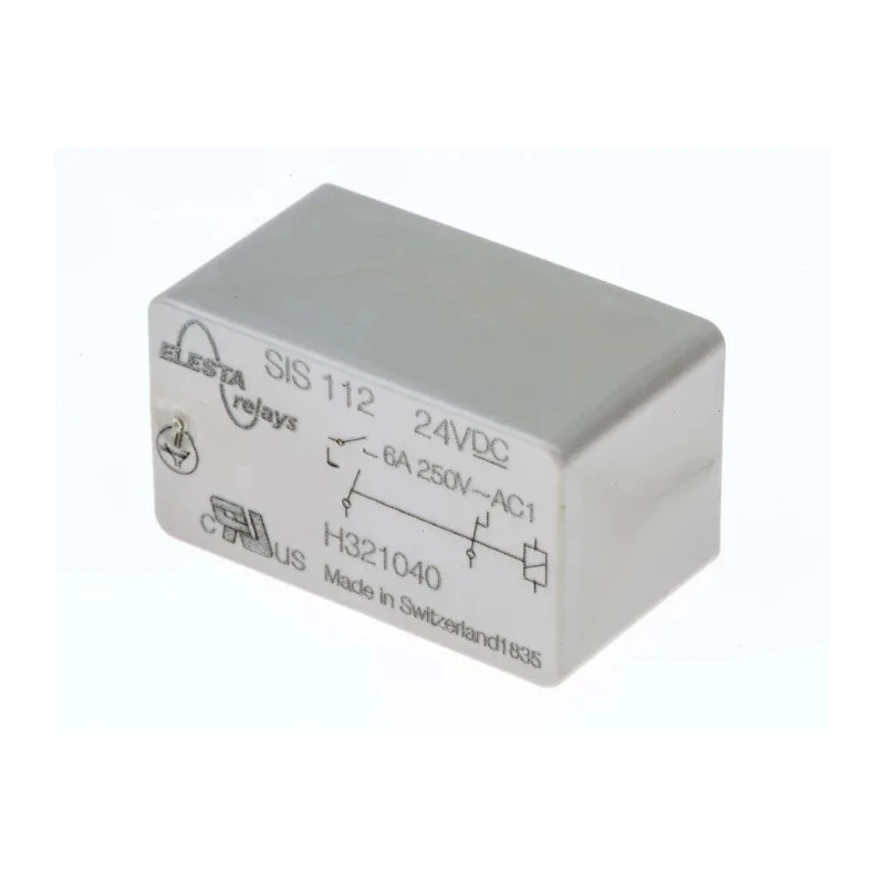 Elesta PCB Mount Force Guided Relay 2-Pole DPST 24V DC Coil Voltage SIS 112 24VDC