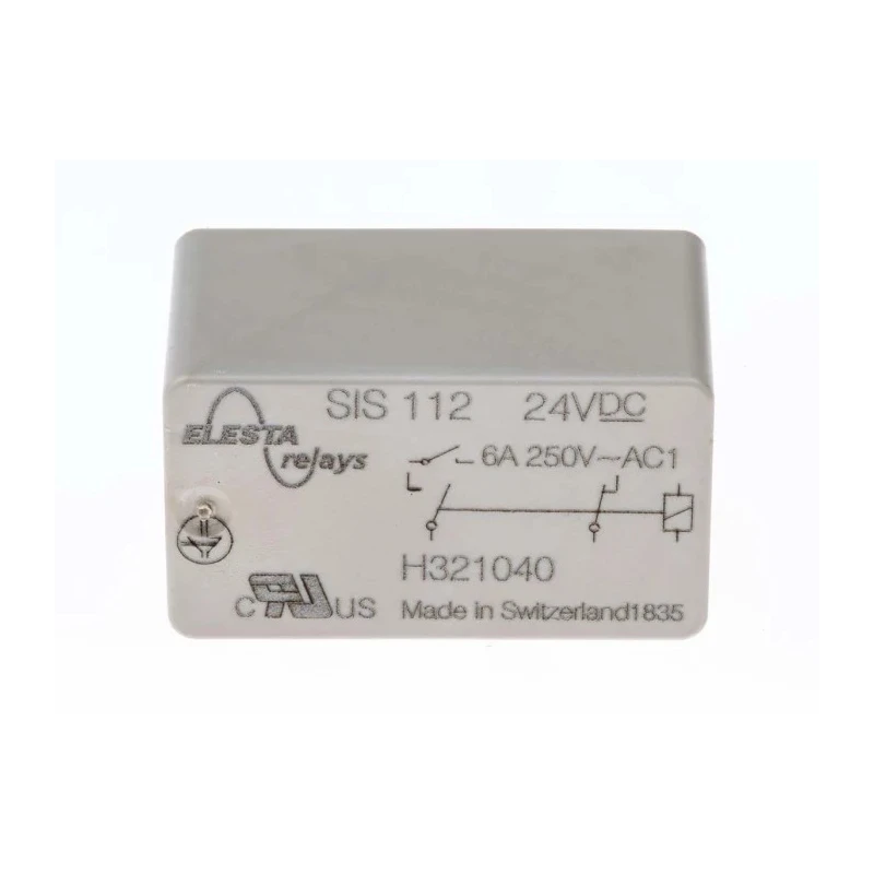 Elesta PCB Mount Force Guided Relay 2-Pole DPST 24V DC Coil Voltage SIS 112 24VDC