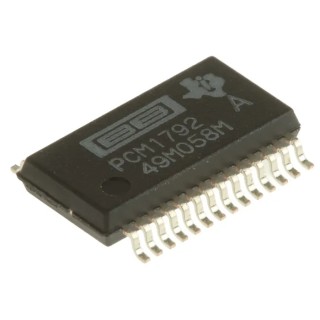 Texas Instruments Audio DAC 24 bit 2-Channel SPI I2C 192 ksps 28-Pin SSOP PCM1792ADB