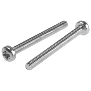 RS PRO Pozidriv Pan Steel Machine Screw 40 mm M4 553-598