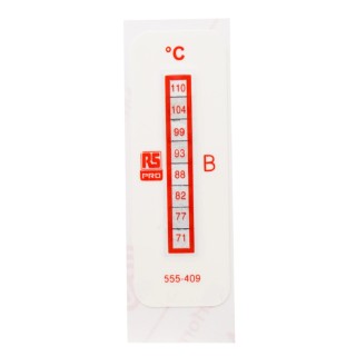 RS PRO Temperature Sensitive Label 71°C to 110°C 8 Levels 10 Labels Vertical Orientation 555-409