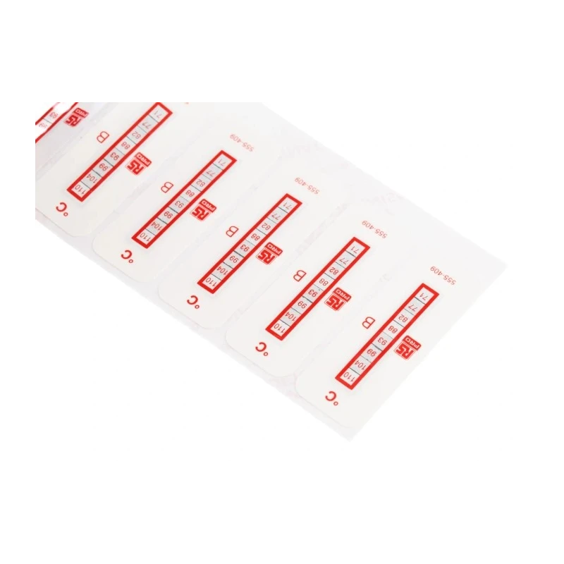 RS PRO Temperature Sensitive Label 71°C to 110°C 8 Levels 10 Labels Vertical Orientation 555-409
