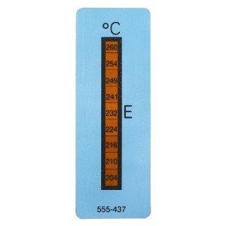 RS PRO Temperature Sensitive Label 204 °C to 260 °C, 8 Levels, Vertical, Non-Reversible 555-437