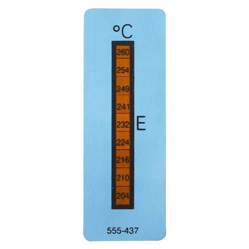 RS PRO Temperature Sensitive Label 204 °C to 260 °C, 8 Levels, Vertical, Non-Reversible 555-437