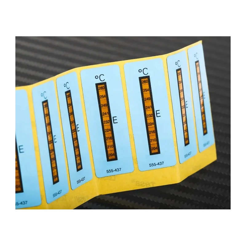 RS PRO Temperature Sensitive Label 204 °C to 260 °C, 8 Levels, Vertical, Non-Reversible 555-437