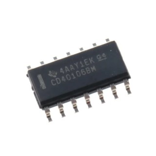 Texas Instruments Schmitt Trigger Input Inverter IC CD40106BM96 6 Elements 14-Pin SOIC 3 to 18V