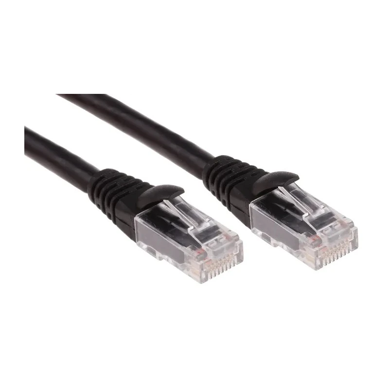 RS PRO Cat6 Ethernet Cable 1 m Black RJ45 Male to RJ45 Male U/UTP Low Smoke Zero Halogen 556-219