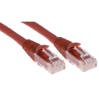 RS PRO Cat6 Ethernet Cable 3m Red RJ45 Male to RJ45 Male U/UTP Low Smoke Zero Halogen 556-336