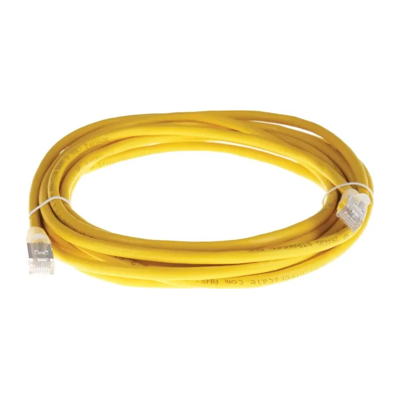 RS PRO Cat5e Ethernet Cable 5 m Yellow RJ45 Male to RJ45 Male F/UTP PVC 556-297