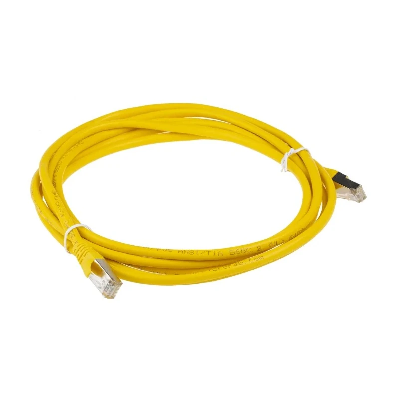 RS PRO Cat5e Ethernet Cable 3 m Yellow RJ45 Male to RJ45 Male F/UTP PVC 556-257