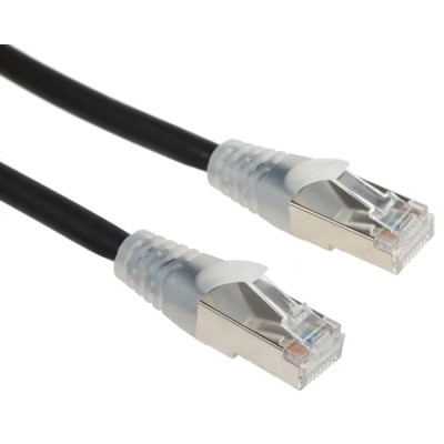 RS PRO Cat6 Ethernet Cable 1 m Black RJ45 Male to RJ45 Male F/UTP Low Smoke Zero Halogen 556-342