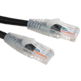 RS PRO Cat5e Ethernet Cable RJ45 Male to RJ45 Male 10m Black Unshielded PVC 556-516