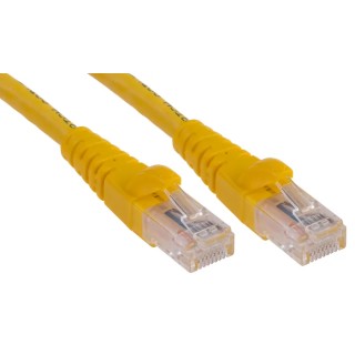 RS PRO Cat6 Ethernet Cable RJ45 Male to RJ45 Male, 1 m, Yellow, Unshielded PVC 556-629