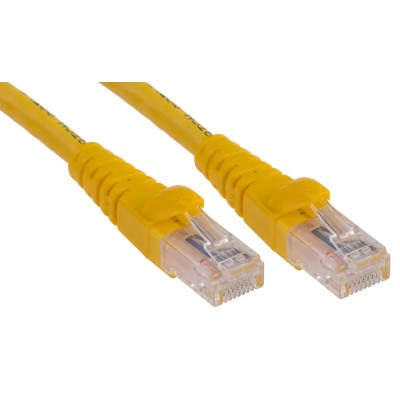 RS PRO Cat6 Ethernet Cable RJ45 Male to RJ45 Male, 1 m, Yellow, Unshielded PVC 556-629