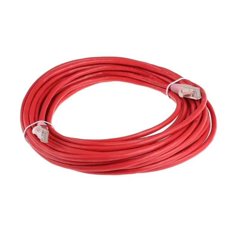 RS PRO Cat5e Ethernet Cable 10 m Red RJ45 Male to RJ45 Male F/UTP PVC 556-742